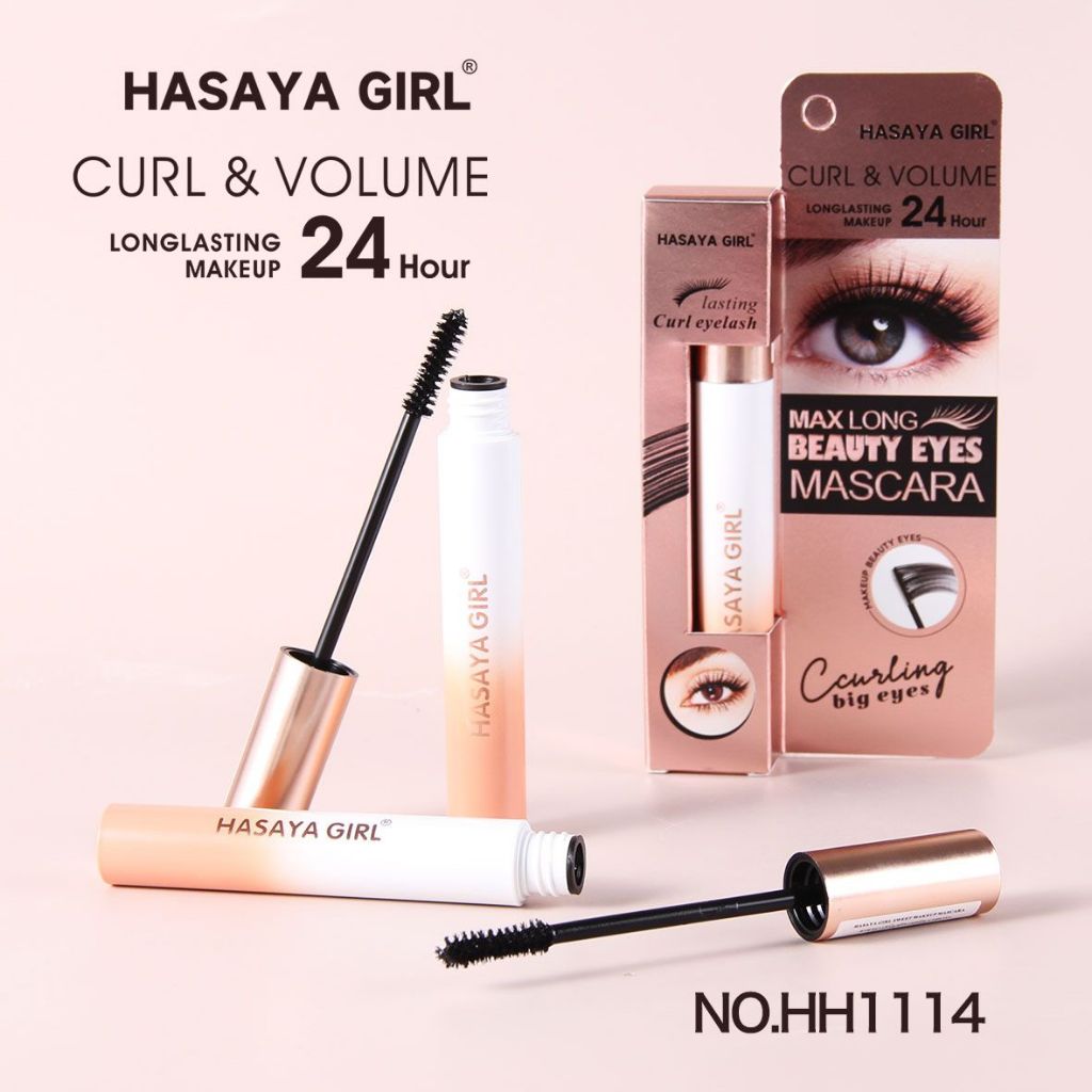 HASAYA GIRL Max Long Curling Big Eyes Mascara มาสคาร่าต่อขนตา ขนตาโค้งงอน ดวงตาดูกลมโตโดดเด่น