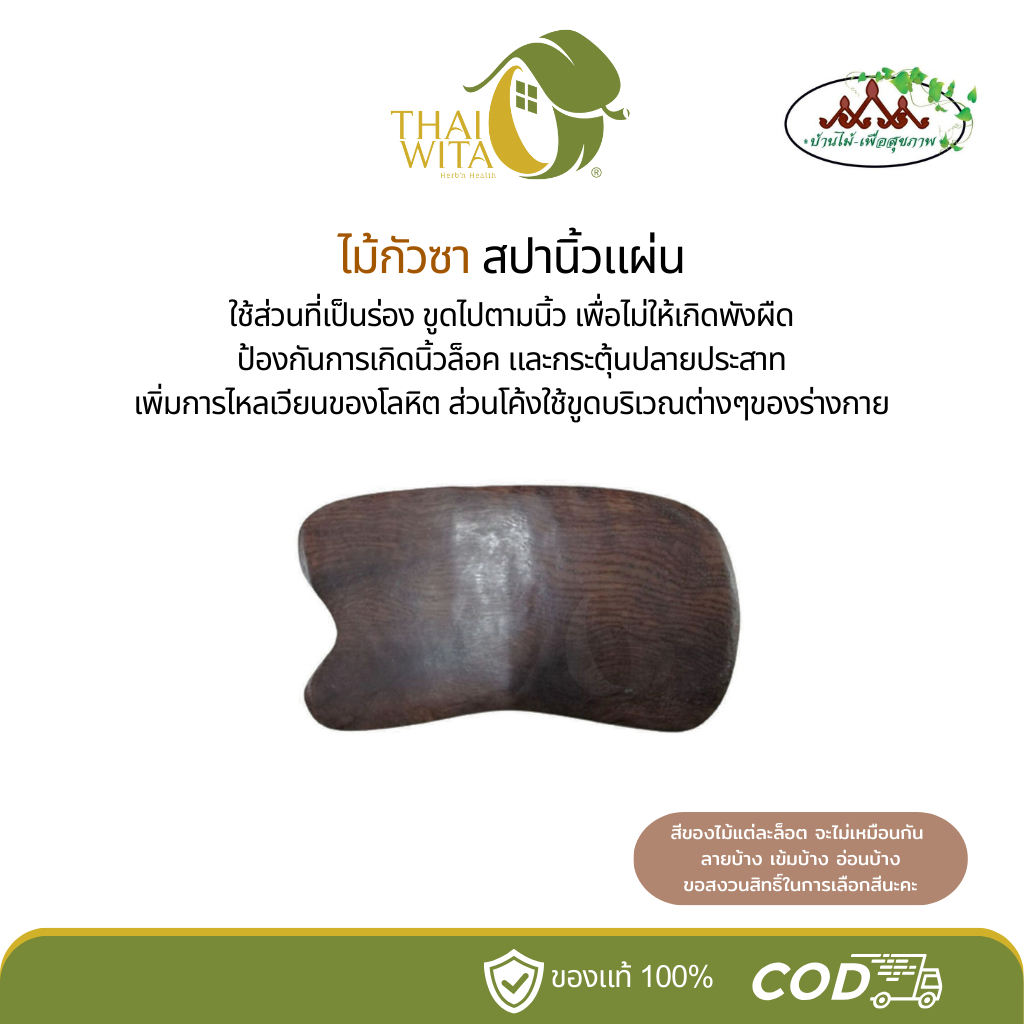 ไม้กัวซาสปานิ้วแผ่น บ้านไม้เพื่อสุขภาพ (T-57) - 1 อัน