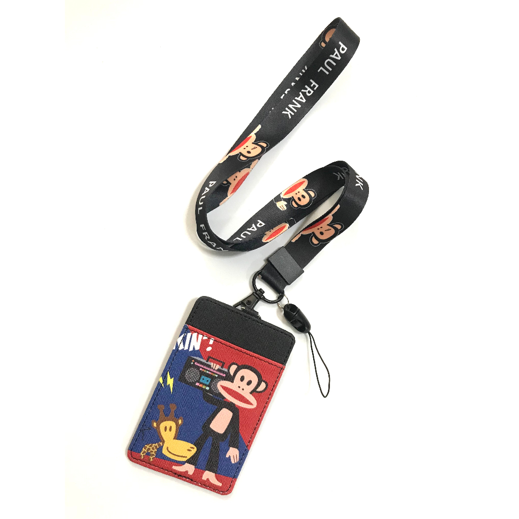 PAUL สายคล้องคอ สายคล้องบัตร ที่ใส่บัตร ซองใส่บัตร ที่ใส่บัตร พร้อมสายคล้องคอ ลาย paul frank งานดี สวยงาม PMYL SHOP
