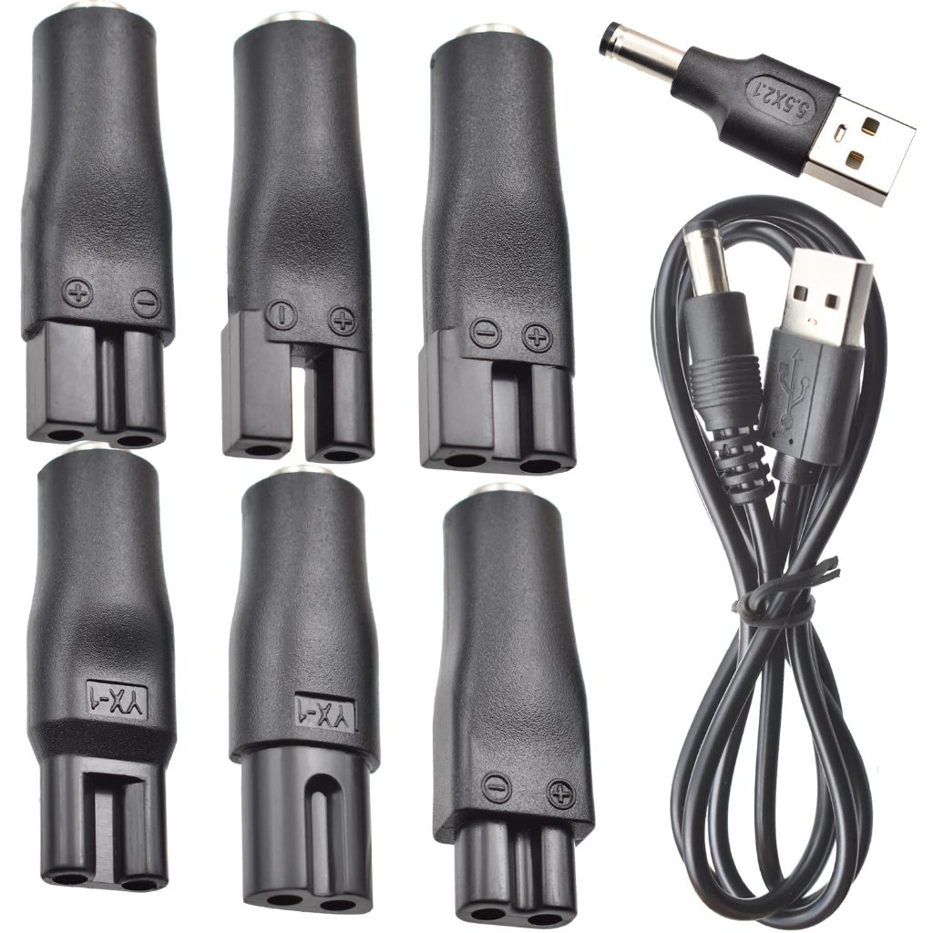 สายไฟ 8 PCS Power Cord 5V Replacement Charger USB adapter Suitable for Hair Clip
