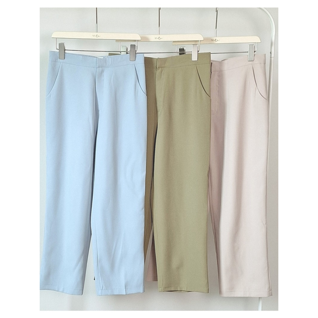 Nita Studio : NP19 กางเกงผ้าไมโครพรีเมี่ยม แบรนด์ NITA #NP19แบรนด์นิต้า