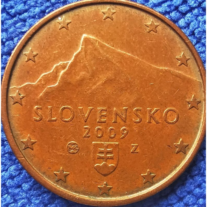 เหรียญ​ยูโร, สโลวาเกีย Slovakia, 5 Euro Cent,​ใช้แล้ว, #​4464