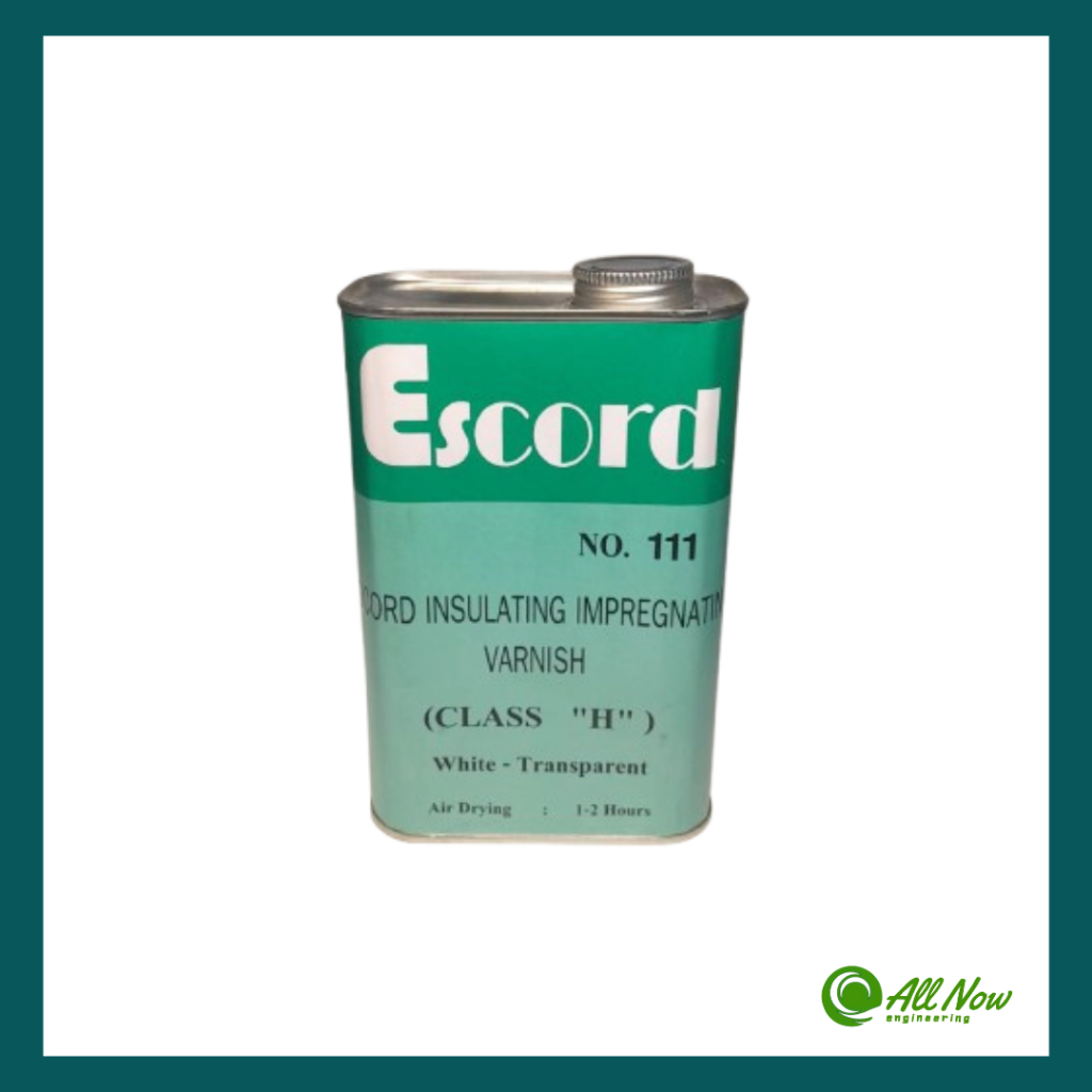 น้ำยาวานิชเคลือบขดลวดมอเตอร์ no.111 สีใส แกลลอนเล็กยี่ห้อ Escord (สูตรแห้งเร็ว) น้ำยาวานิชเคลือบทองแ