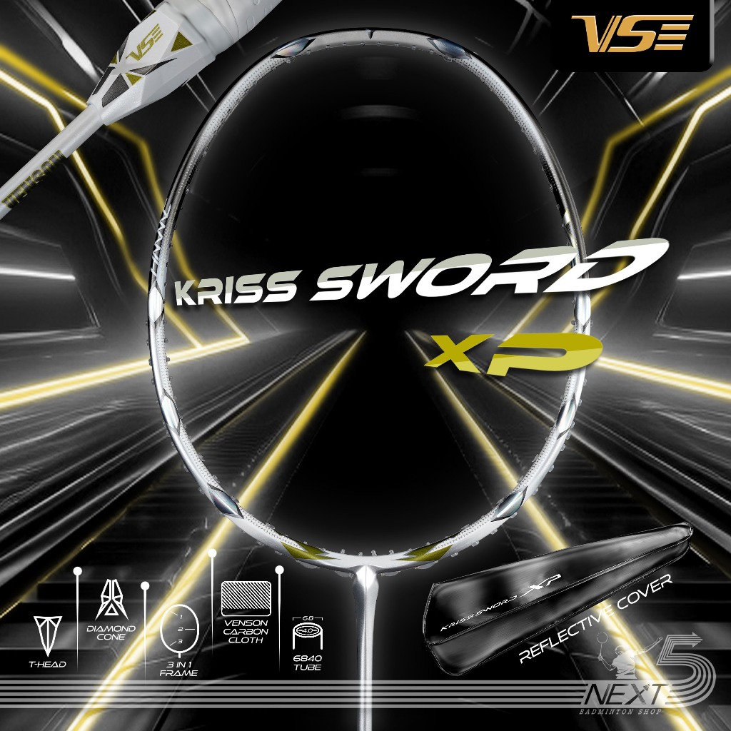 VS ไม้แบดมินตัน รุ่น Kriss Sword XP แถมเอ็น ซอง กริปบาง ประกันศูนย์ไทย
