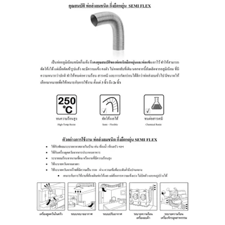ท่อลมอลูมิเนียมแข็ง ชนิดกึ่งยืดหยุ่น ขนาด 3 นิ้ว (ความยาว 1-3 M.)