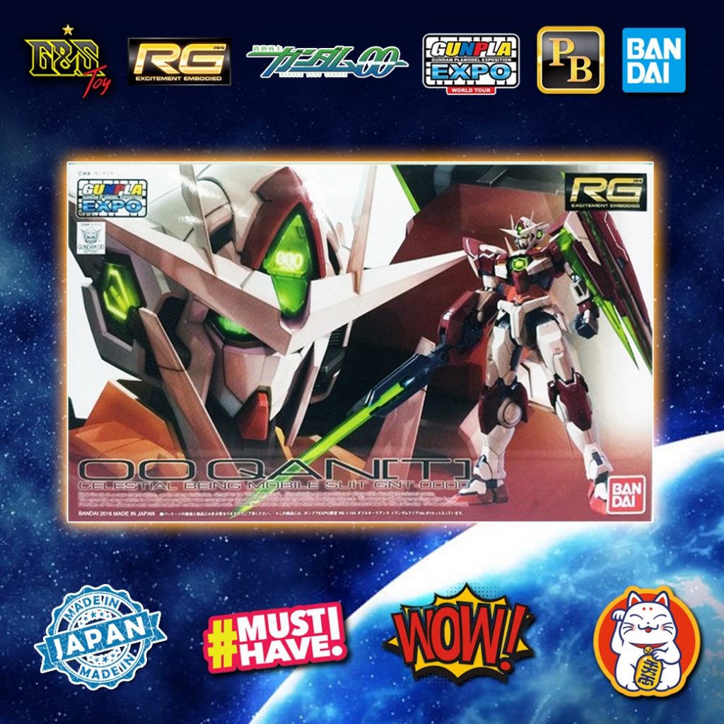 RG OO QanT Trans-Am Clear Color ver.  EXPO  จาก Gundam 00