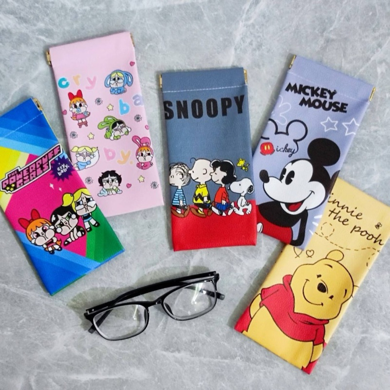 ♥️♥️ซองแว่นตา พกพากันน้ำ ใส่แว่นตา ลายการ์ตูน ซองใส่แว่น