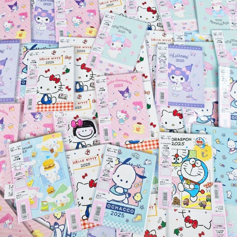 💙 แท้ 100% Sanrio Planner 2026 💚 ขนาด A6 B6 ปฏิทินตั้งโต๊ะ Schedule Book Sticker สติกเกอร์ ซองอั่งเป