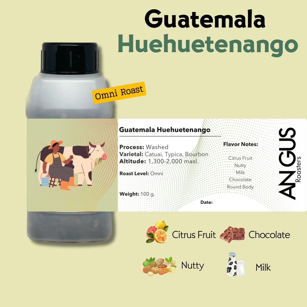 Angus Coffee Roasters เมล็ดกาแฟคั่ว Omni- Guatemala Huehuetenango