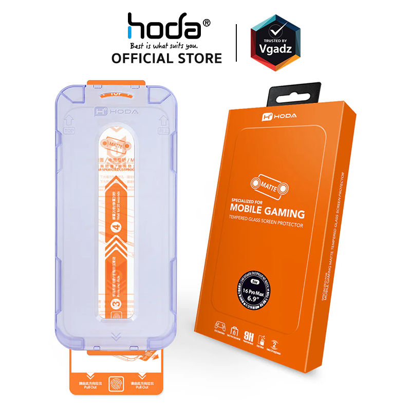 Hoda ฟิล์มกระจกสำหรับ iPhone 16 Pro / 16 Pro Max รุ่น Glass Protector Matte Anti-Glare