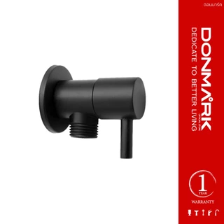 DONMARK สต๊อปวาล์วสีดำ วาล์วต่อฝักบัว ทองเหลืองสีดำ วาล์วด้ามปัด รุ่น BM-1015