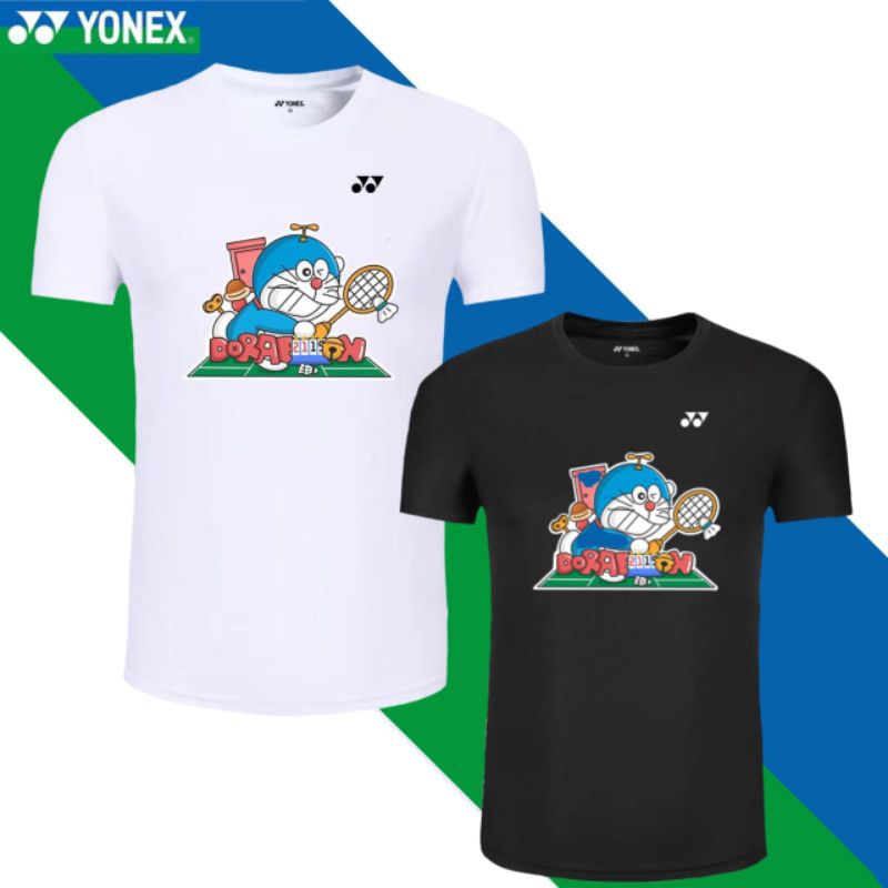 เสื้อแบดโยเน็กซ์ Doraemon เสื้อแบดYonex โดราเอมอน รุ่นไหม่ สำหรับใส่ ซ้อมเสื้อวิ่่ง เสื้อซ้อมส่งจากไทยดีงามแท้รับประกัน