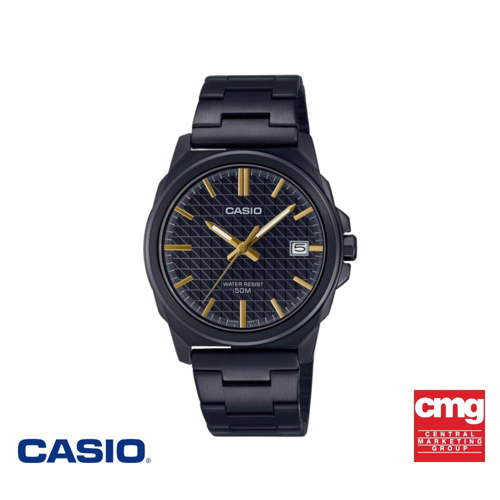 CASIO นาฬิกาข้อมือ CASIO รุ่น MTP-E720B-1AVDF สายสแตนเลส สีดำ