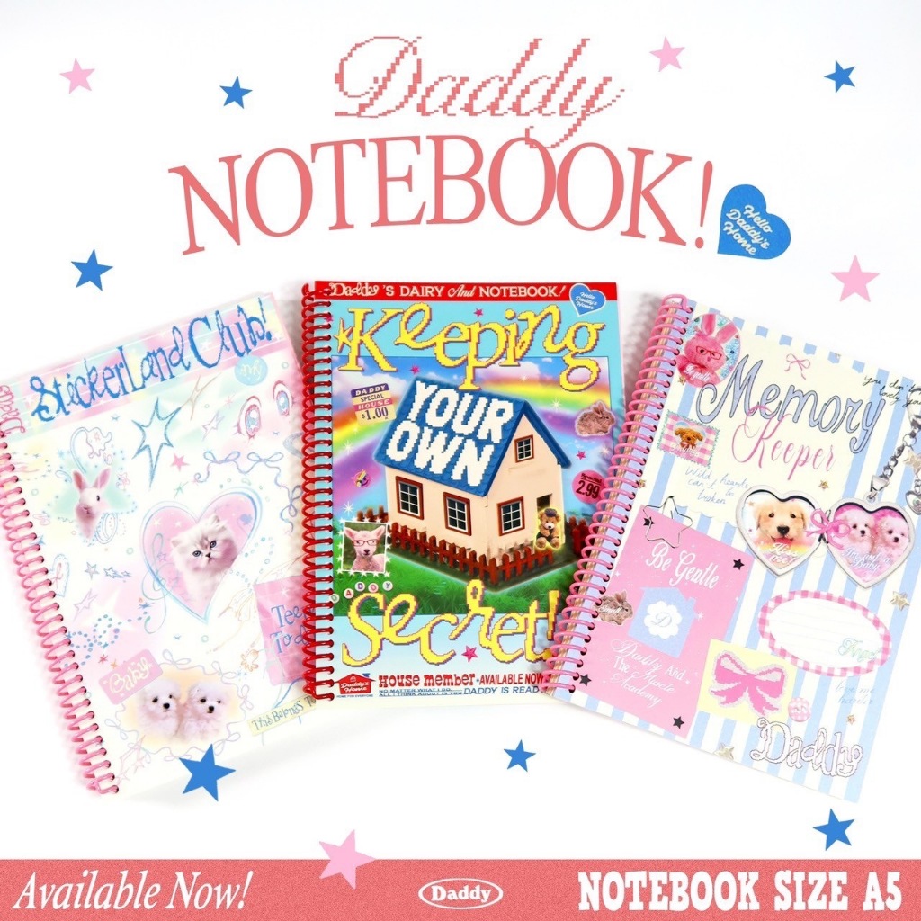 DADDY | Daddy Notebook สมุดโน๊ตสันเกลียว ปกแข็ง 3 ลายใหม่ สุดน่ารัก