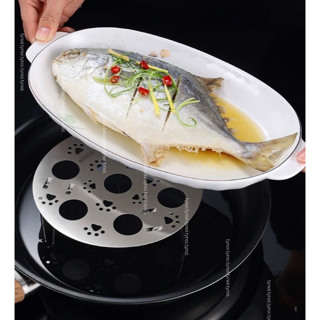 ที่นึ่งไข่ ที่วางไข่ รองหม้อ ขาตั้งรองนึ่ง สแตนเลส#0654