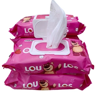 ทิชชูเปียกห่อใหญ่ (แบบ 5แพ็ค / 10 แพ็ค) หมี LOTSO แผ่นใหญ่ ทิชชู่เปียกของเด็ก กระดาษเปียก Baby Wipes ผ้านุ่มชุ่มชื่น