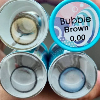 🩵 Bubble สายตาปกติ ถึง -10.00 ขนาดกลาง : iLens Gray Brown Blue