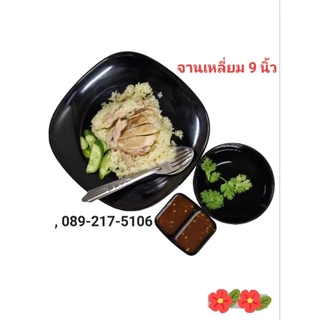 🔥ลดล้างสต๊อค🔥จานเมลามีนแท้​ จานข้าวมันไก่(ราคาต่อแพ๊ค)​