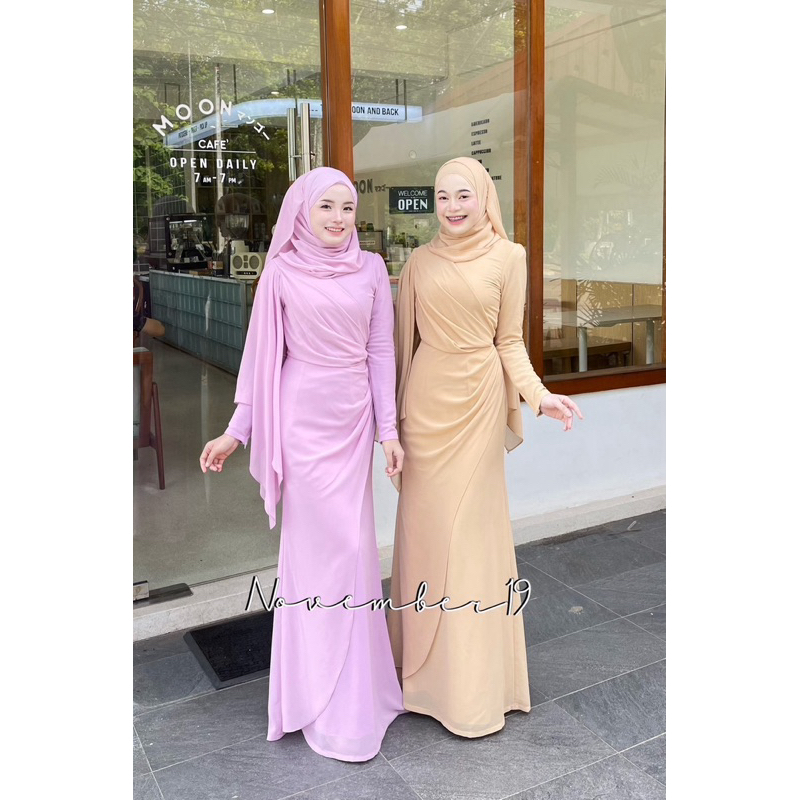 รุ่นเคธี่- ชุดเดรสอิสลาม ชุดเดรสมุสลิม ไม่รวมฮิญาบเข้าชุด​ แบรนด์ November19