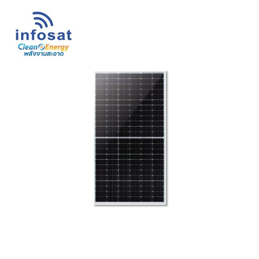 INFOSAT แผงเก็บตะวันโซลาร์เซลล์ POW-450W-144HC Bifacial 30 mm.