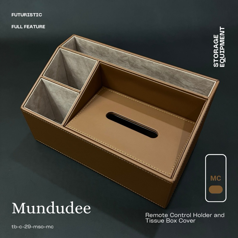 4in1 กล่องใส่ทิชชู่,ใส่รีโมท,มือถือ,ไอแพด - Remote Control Holder and Tissue Box Cover
