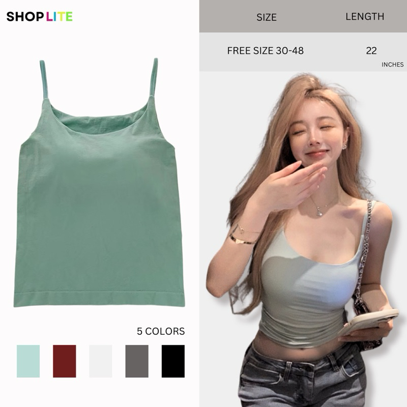สายเดี่ยวผ้าcottonมีบราในตัวยืดเยอะ ยืดได้ถึงอก30-48 นิ้ว