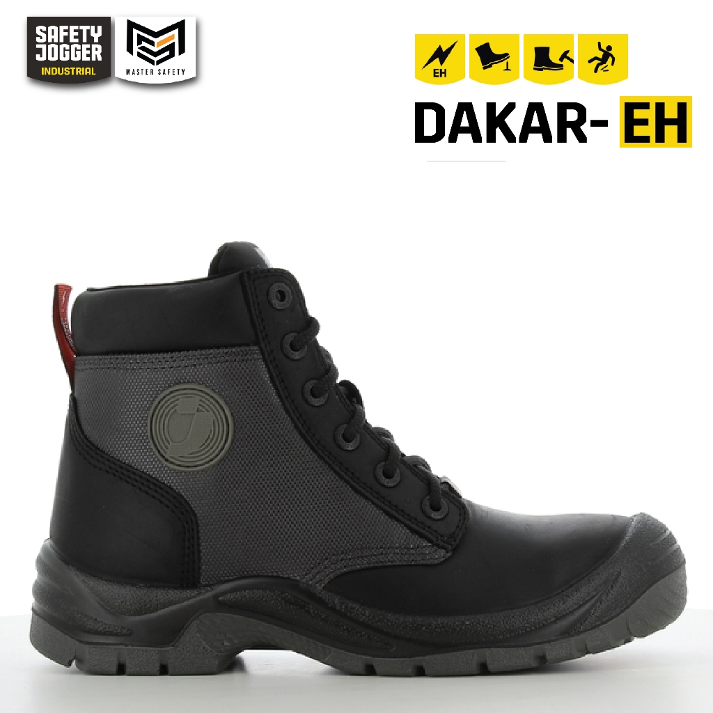 [ของแท้พร้อมส่ง] Safety Jogger รุ่น DAKAR-EH รองเท้าเซฟตี้หุ้มข้อ หนังกลับ หัวนาโนคาร์บอน คุณสมบัติป