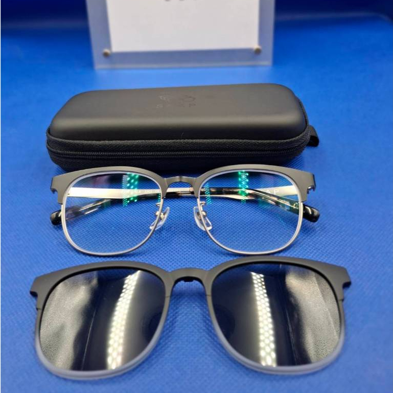 Owndays มือสองสภาพใหม่ แว่นตา + คลิปออน Snap รุ่น SNP1014N-2S
