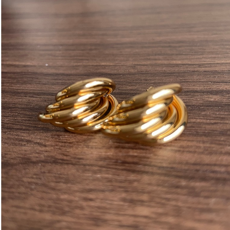 ASHIRA (18k gold plated) vintage strip stud earrings