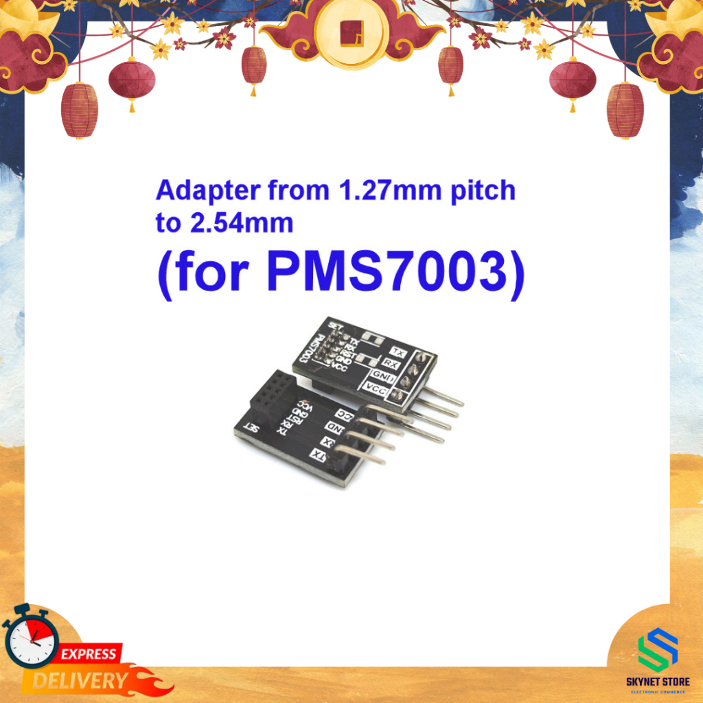 Adapter from 1.27mm pitch to 2.54mm (for PMS7003)