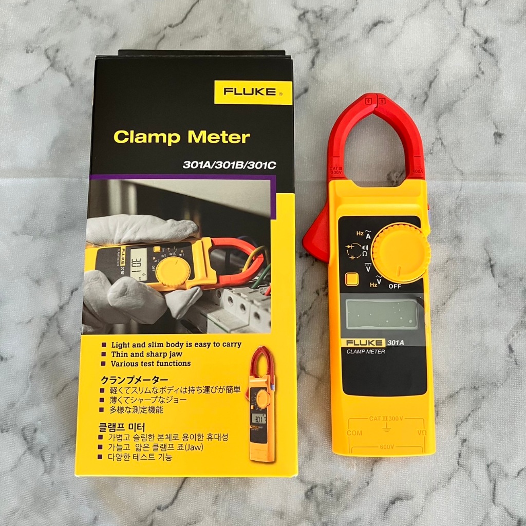 Fluke 301A/APC - AC Current Clamp Meter 40A/400A Range, Test Lead Sold Separately