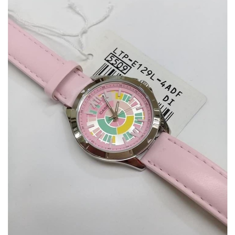 Casio นาฬิกาข้อมือผู้หญิง รุ่น LTP-E129L-4ADF Lady Watch Quartz
