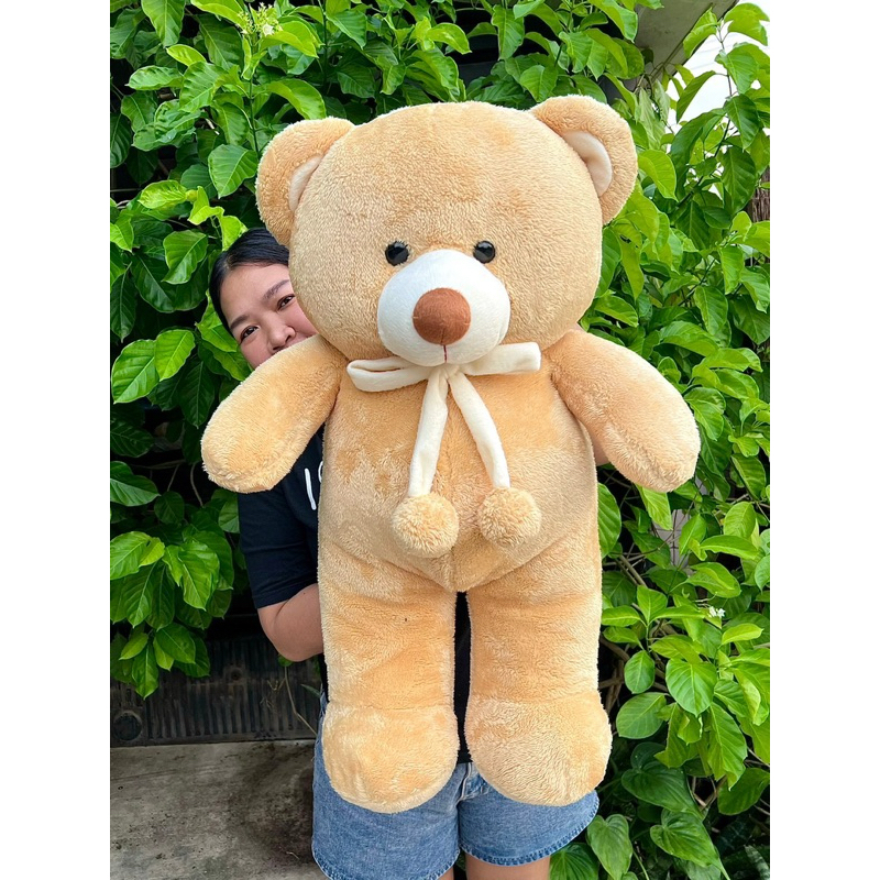 หมีโบว์ตุ้ม ขนนุ่มมาก โบว์สวย ขนาด60cm ❤️สินค้าขายดี