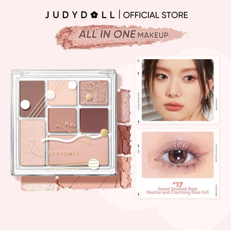 Judydoll all-in-one palette for your full face อายแชโดว์พาเลท ออกใหม่ ตัวฮิต สีสวย เนื้อเนียนละเอียด ติดทนยาวนาน