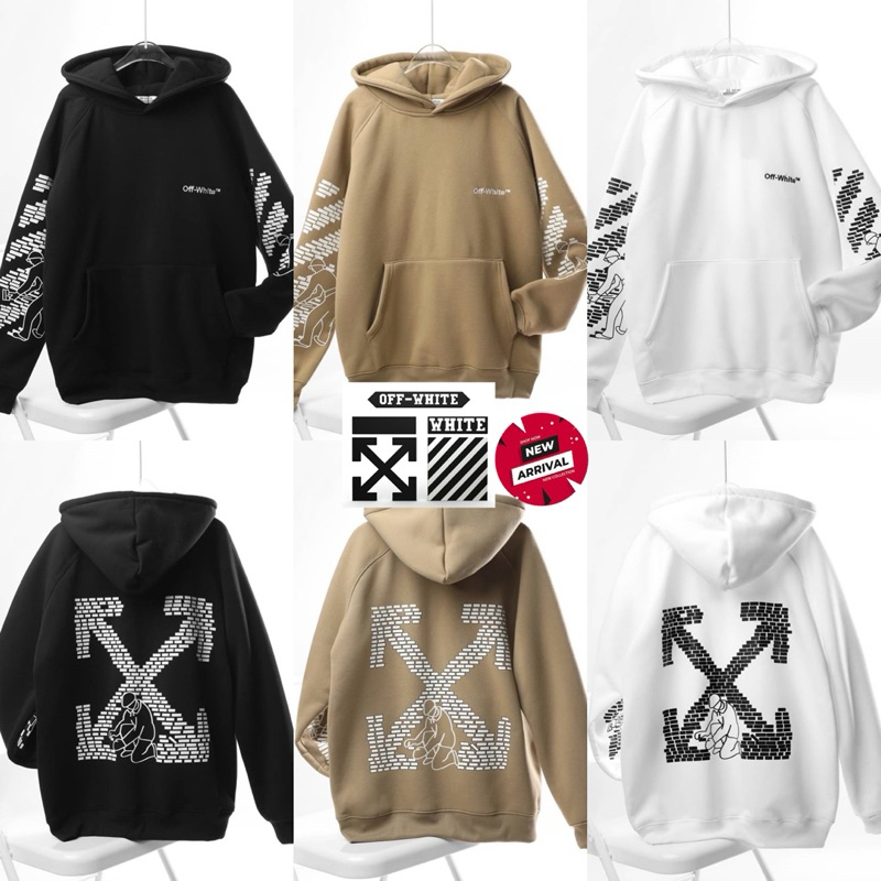 OFF-WHITE HOODIE UNISEX 🖤🤍🤎 เสื้อฮู้ดแขนยาวมีหมวก Off-White งานสวย ส่งไวจากไทย