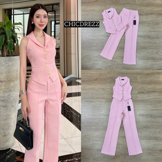 ชุดทำงานสีดำ ชุดเรียบสวยสีขมพู งานป้าย Cherish