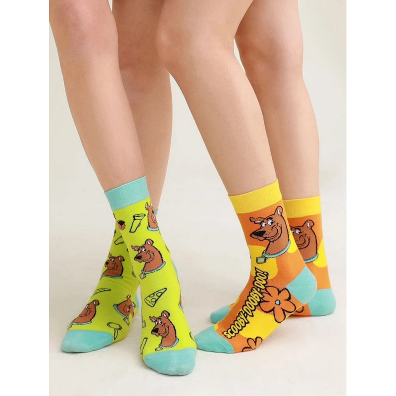 พร้อมส่ง SCOOBY-DOO แท้ % set/2 คู่ ถุงเท้า