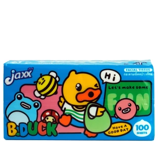 JAXX - Facial Tissue 100 Sheets 2Ply (80g.) แจ็กซ์ กระดาษเช็ดหน้า100แผ่น หนา2ชั้น