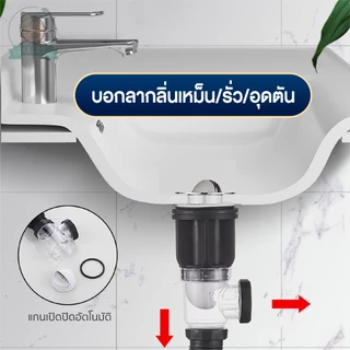 (พร้อมส่ง) สายท่อน้ำทิ้ง ท่อย่น ระบายน้ำ2ทาง ใช้ได้ทั้งอ่างซิงค์และอ่างล้างหน้า กันแมลงและกันกลิ่น