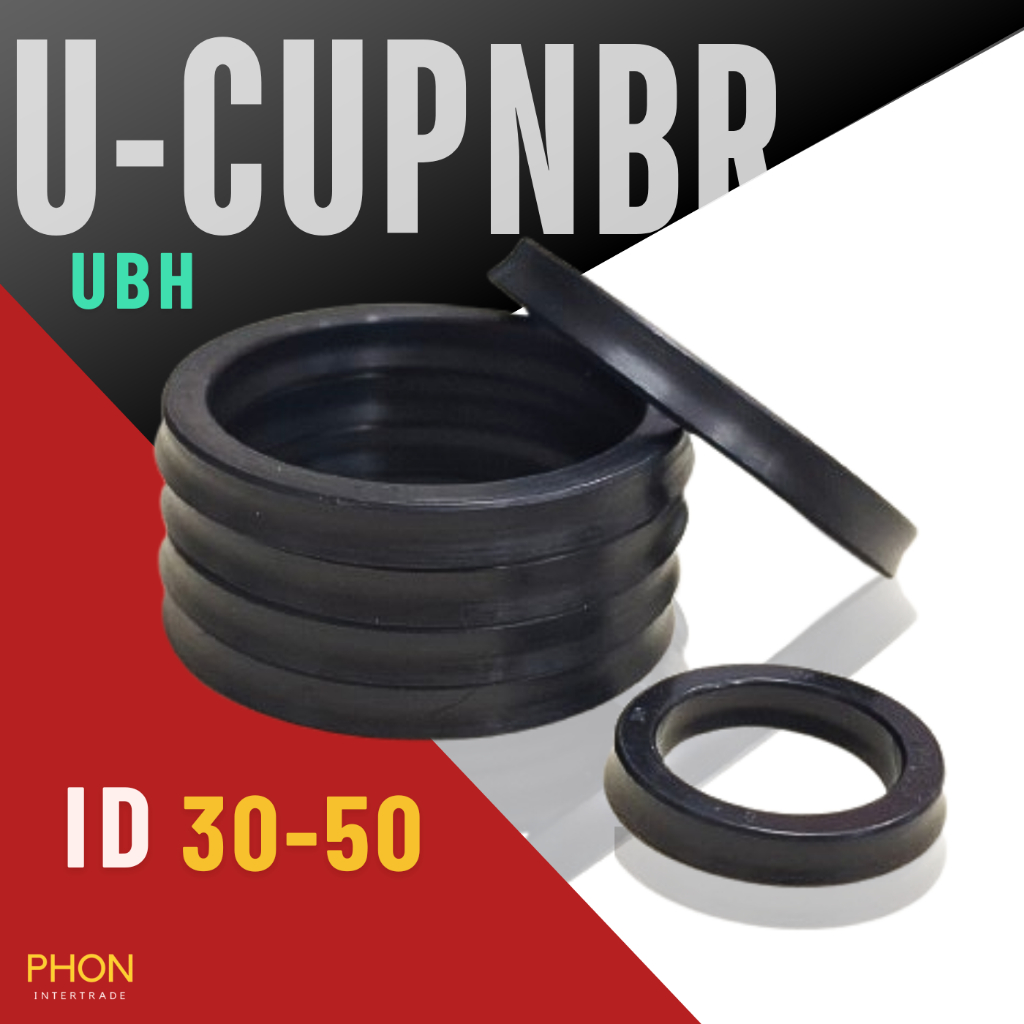 ซีล USH กันนํ้ามัน U-CUP NBR งานนิวเมตริค รูใน 30-50 มิล 30*40*6/ 32*42*6/ 35*45*6/ 38*48*6/ 40*50*6/ 45*55*6/ 50*60*6