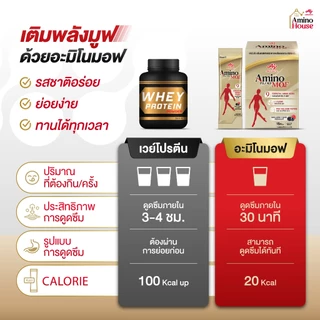 AminoMOF อะมิโน มอฟ อาหารเสริมกรดอะมิโนผสมคอลลาเจน 75กรัม แพ็ก 15 ซอง/กล่อง