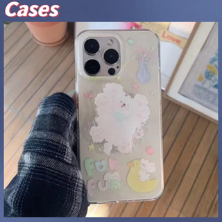 คูปองเคลม🎀เคสไอโ case for iphone 11 12 ลูกหมาการ์ตูนแสนสนุก เคส 14 13 12 11 pro max เคสโทรศัพท์มือถือแบบยึดป้องกันการตก