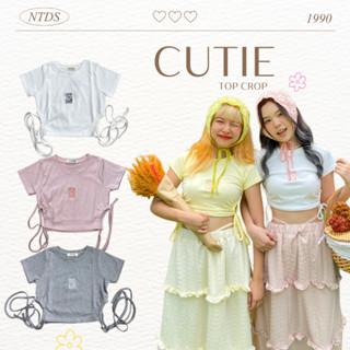 เสื้อครอปสุดคิ้วท์มีเชือกผูกด้านข้าง_Nineties Design_Cutie Crop✨