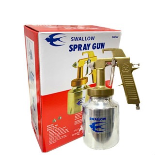 กาพ่นสี นกนางแอ่น Swallow Spray Gun sw-122 แบบกาล่าง อย่างดี 1L