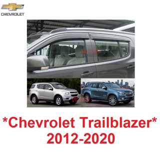 กันสาดประตู เชฟโรเลต เทรลเบลเซอร์ 2012 - 2020 สีดำ Chevrolet All New Trailblazer Windshield กันสาดรถยน์ กันสาด 2015 2019