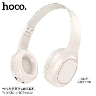 ✅ HOCO W46 หูฟังบลูทูธ BT 5.3 ดีไซน์เรียบหรู พับเก็บได้ แบตทน 20 ชม. รองรับ Aux 3.5mm เสียงดี HiFi Audio หูฟังเฮดโฟน hc3