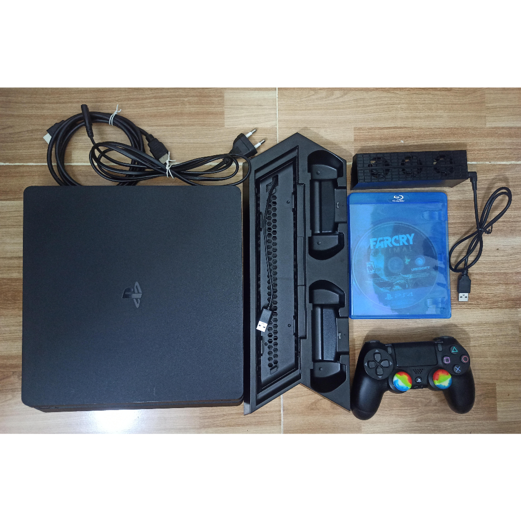 PS4 Slim 1TB (2218B) สภาพดี ใช้งานได้ปกติ ไม่มีกล่อง(มือสอง)