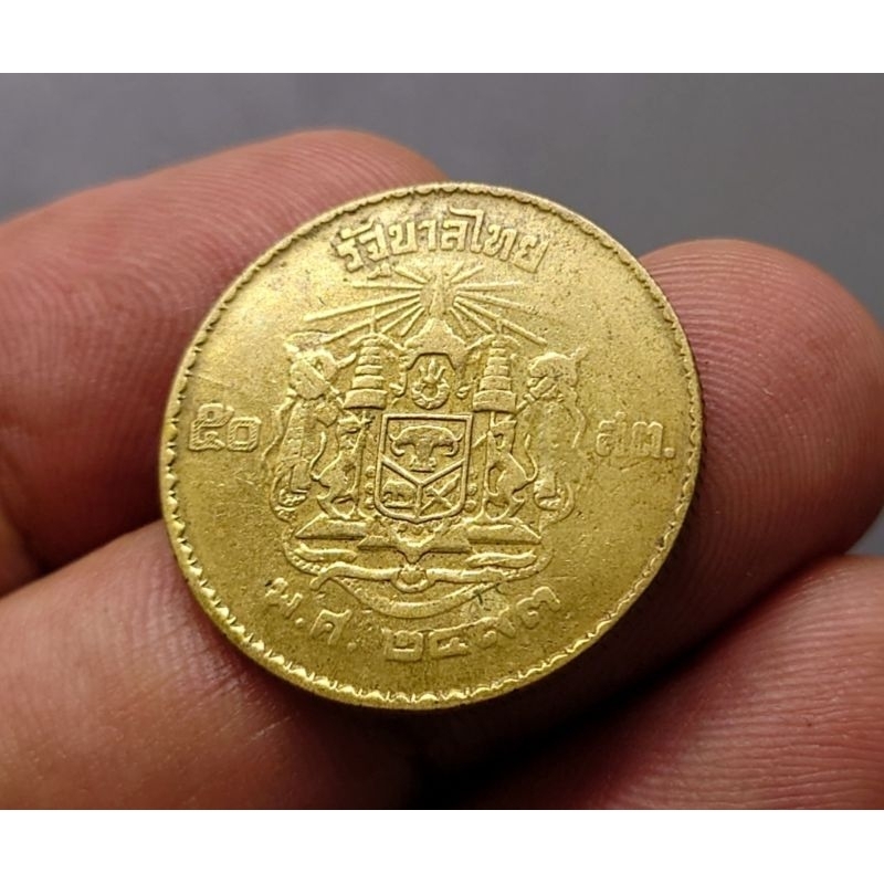 เหรียญ 50 สตางค์ สต. ทองเหลือง ปี พ.ศ.2493 📌บอร์กตัวหนังสือหนา ตัวติดลำดับเหรียญหายาก พระรูป ร9 รัชกาลที่9 #ของสะสม