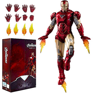 โมเดล ไอรอนแมน ZD Toys - IRON MAN Mark 6 Action Figure 18 Cm. ลิขสิทธิ์แท้ สเกล 1/10