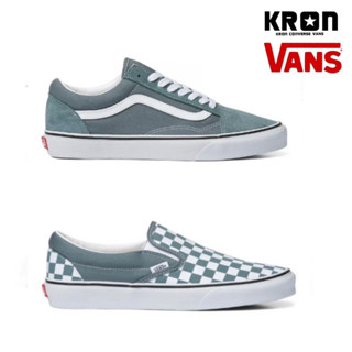 Vans รองเท้าผ้าใบ Old Skool Theory Stormy Weather  - Slip-On Checkerboard Theory Stormy Weather